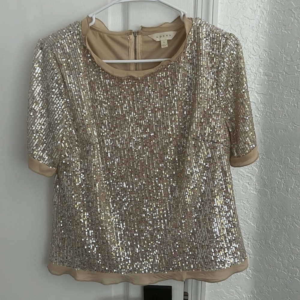 Vici Gold Sequin Top